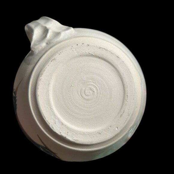 2 Vintage Moon & Star Art Pottery Hand Thrown Painted Incised Artist Signed Mugs - Picture 8 of 13